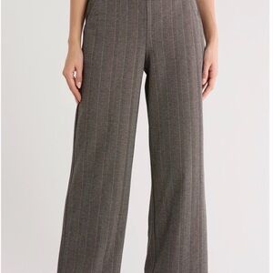 MAX STUDIO XS WIDE LEG PULL ON PANTS BLACK TAUPE COGNAC BROWN EXTRA SMALL